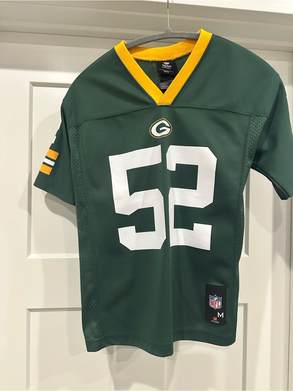 NFL Green & Yellow Kids Jersey with White #52